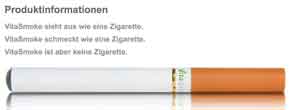 Haben elektrische Zigaretten wirklich gesundheitliche Vorteile? Viele bezweifeln das. Es droht sogar ein Verbot. (Foto: Produktinformation VitaSmoke) 
