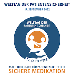 Welttag der Patientensicherheit: Sichere Medikation (Logo Welttag der Patientensicherit, https://www.tag-der-patientensicherheit.de/