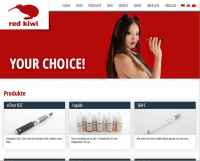 Website des E-Zigaretten-Lieferanten red kiwi
